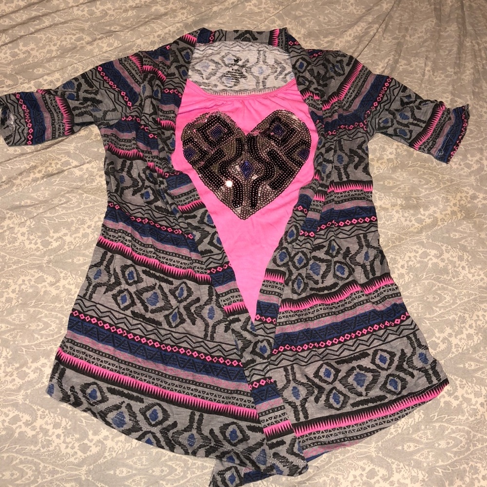 One piece multi colored top